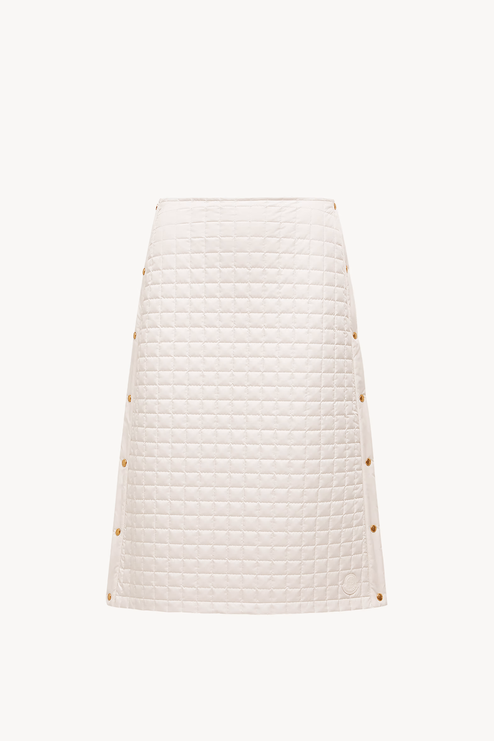 Square-Quilted Padded Midi Skirt Women Light Beige Moncler 2